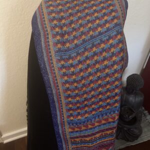 Sparkly Blue Patterned Scarf