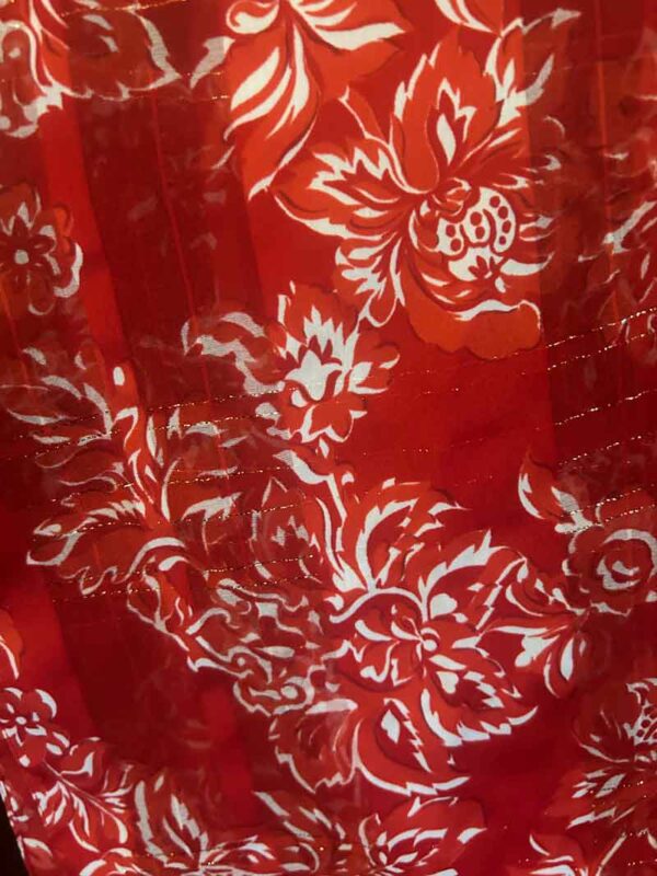 Red Floral Lightweight Scarf - Image 2