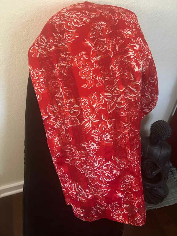 Red Floral Lightweight Scarf